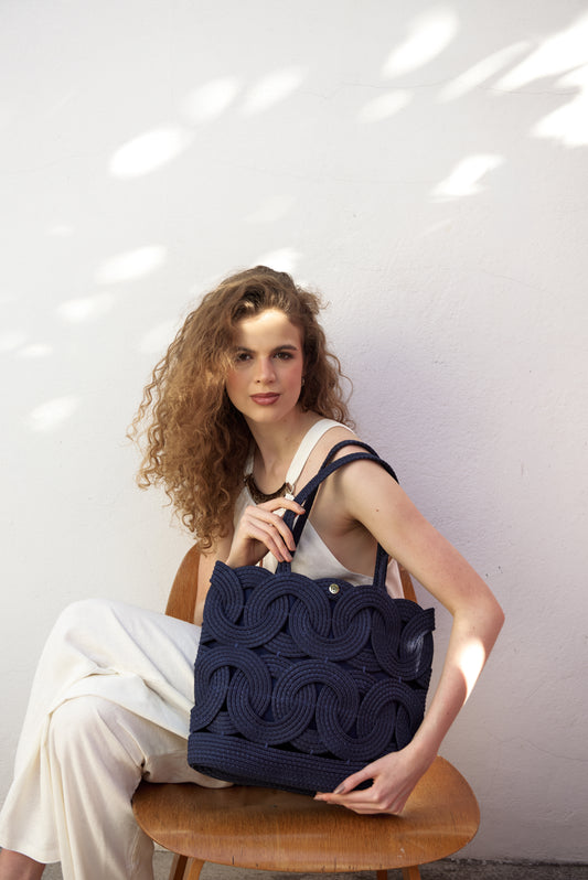 Bolsa Azul Oceano Tote
