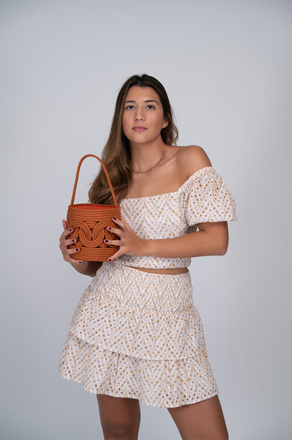 Bolsa Pêssego Bucket